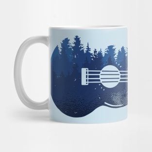 Ukulele forest silhouette Mug